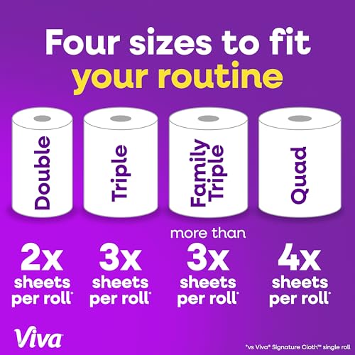 Viva Signature Cloth Paper Towels, 3 Double Rolls, 86 Sheets per Roll