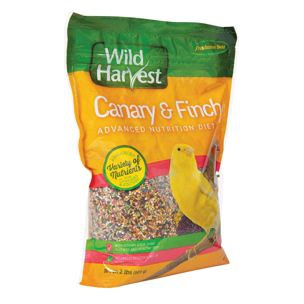 Wild Harvest Advanced Nutrition Bird Food For Canary & Finch, 2 lbs | Daily Blend Of Seeds & Grains, Wide Variety Encourages Foraging Behavior, Advanced Nutrition For Healthy Skin & Feathers