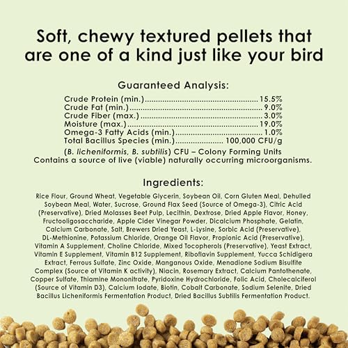 Kaytee Nutri Soft Pet Parrot & Conure Bird Food, 3 Pound