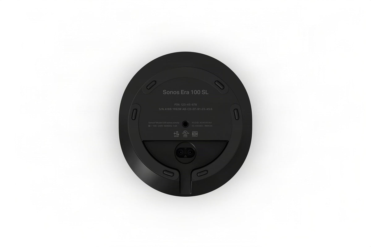 Sonos Era 100 SL Compact, Microphone-Free Speaker - Black | Dual angled tweeters and a powerful midwoofer | Pair Two for Stereo or Add as Soundbar Rears | WiFi | Bluetooth