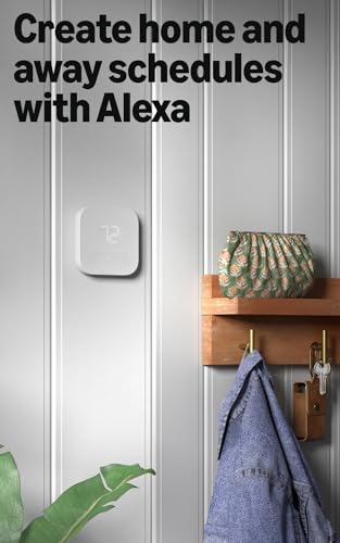 Amazon Smart Thermostat, Save money and energy, Works with Alexa and Ring, C-wire required