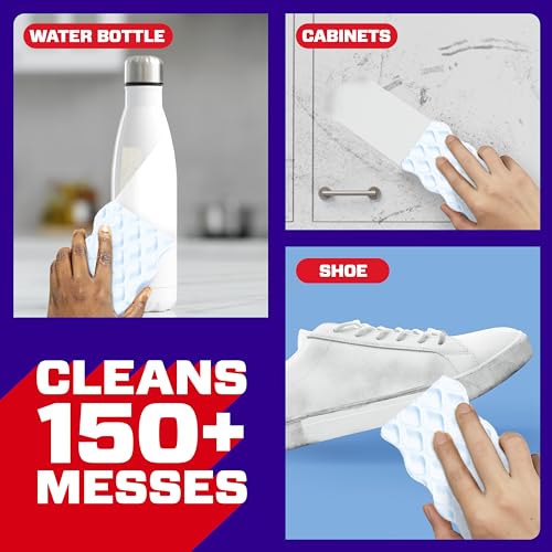 Mr. Clean Magic Eraser, All Purpose Cleaner, Cleaning Scrubber, Wall, Sneaker, Kitchen, Bathroom, Shower Cleaning Supplies, Melamine Pads, Whole Home Extra Durable, 12ct