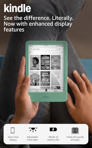 Amazon Kindle 16 GB (2024 model) - Light and compact, with fast page turns, and high contrast ratio - Matcha