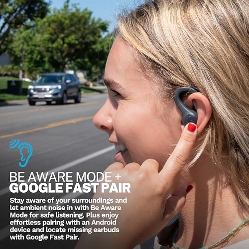 JLab, Go Sport+, True Wireless Workout Earbuds, Bluetooth Sport Earbuds, Clear Calling, Graphite