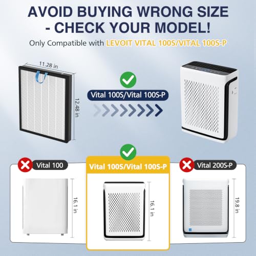 Vital 100S-P Replacement Filter for LEVOIT Vital 100S-P Air Purifier