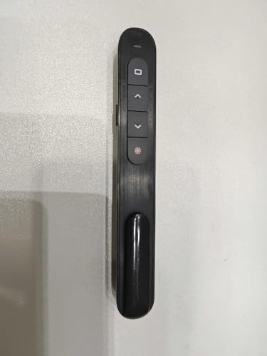 Wireless Presenter, Hyperlink Volume Control Presentation Clicker RF 2.4GHz USB PowerPoint Clicker Presentation Remote Control Pointer Slide Advancer (Black)
