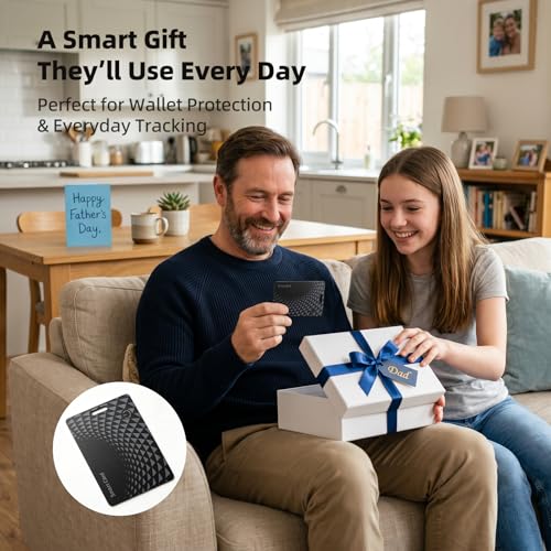 2026 Wallet Tracker Card Pro, Bluetooth Tracking Card (iOS & Android) | 0.05in Ultra Slim, 120dB Loud Alarm, Wireless Charging, Apple MFi Certified, Perfect for Wallet, Passport, Backpack