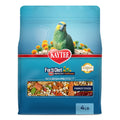 Kaytee Forti-Diet Pro Health+Safflower Parrot Food, 4 Pounds | Better digestion daily. Parrot food for medium birds. Prebiotics, probiotics, bird seed without sunflower seeds