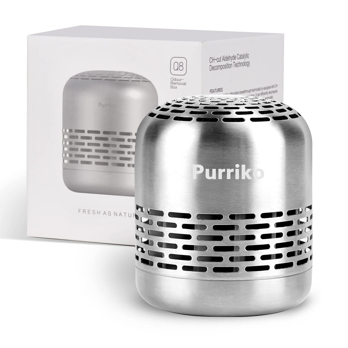 Purriko Refrigerator Deodorizer,Long-Lasting Fridge Odor Eliminator | Replaces Baking Soda and Activated Carbon, Reusable Fridge Deodorizer