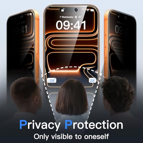 JETech Privacy Screen Protector for iPhone 17 Pro Max, 2-Pack
