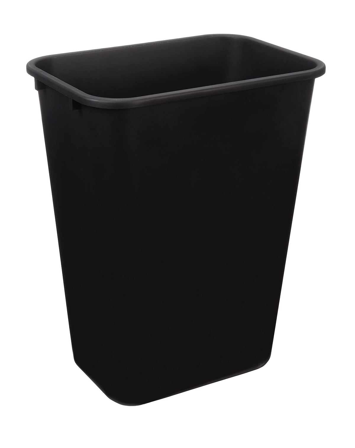 Amazon Basics Rectangular Commercial Office Wastebasket, Easy to Clean, Space-Saving,15.5"L x 11.5"W x 20"H, 10 Gallon, Black
