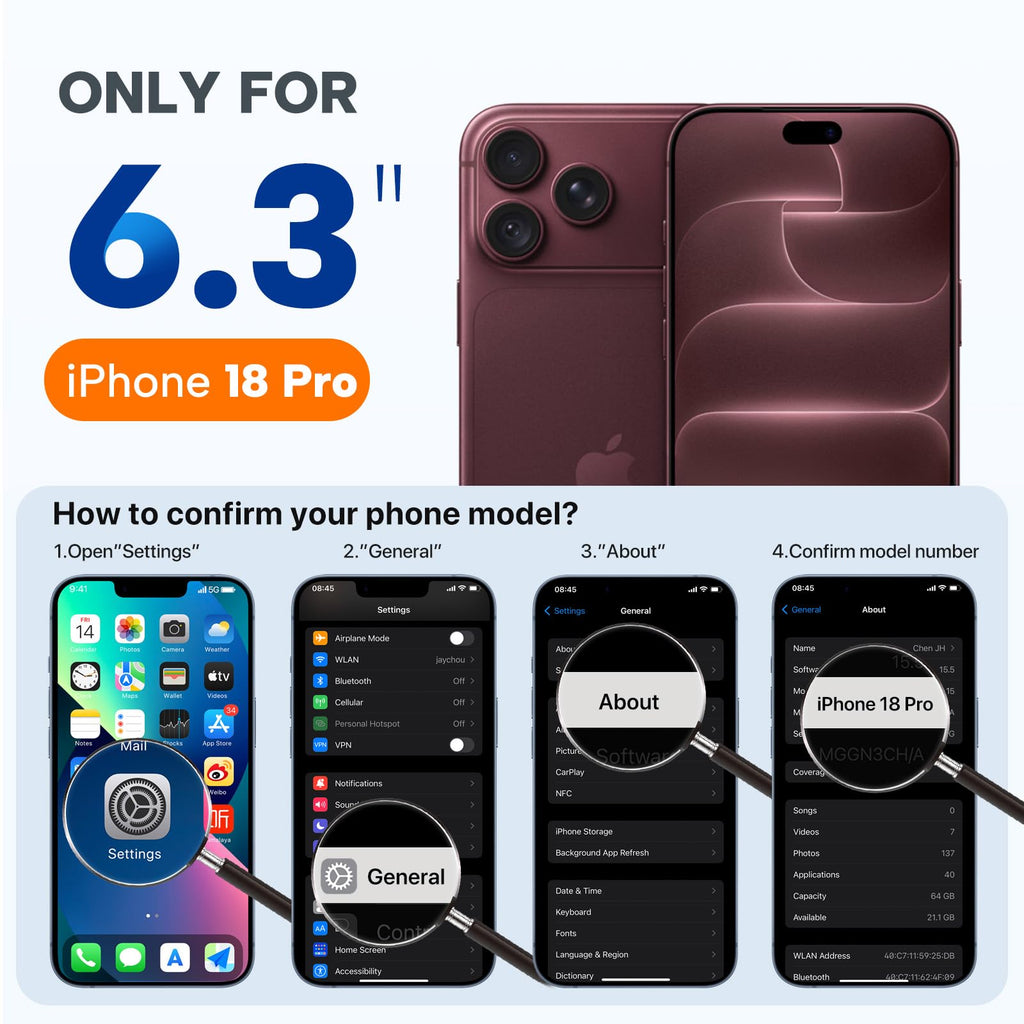 Miracase Magnetic for iPhone 18 Pro Case, Silicone, Burgundy | Compatible with MagSafe, Soft Microfiber Lining,Shockproof Drop Protection Phone Case for 18 Pro