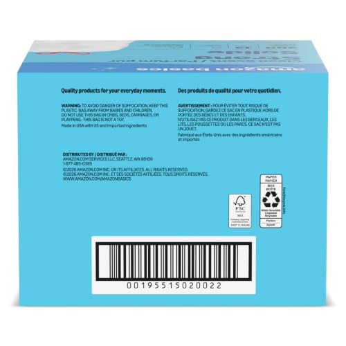 Amazon Basics Scented Trash Bags, Tall Kitchen Drawstring, Clean Scent, 13 Gallon, 200 Count, Pack of 1, Packaging May Vary
