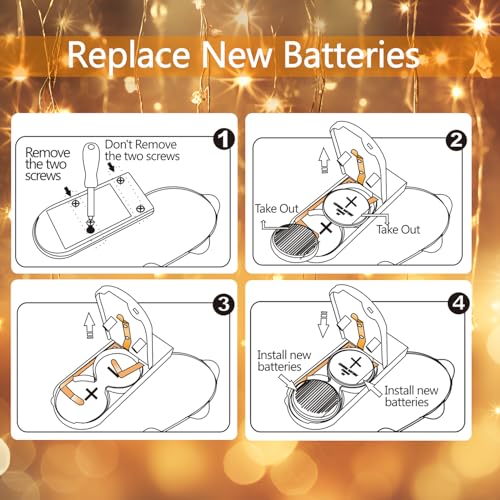 6 Pack Fairy Lights Battery Operated With Timer,2 Remotes,20 LED Warm White | 6.5ft Twinkle Lights,Waterproof Silver Wire Firefly Lights DIY Mason Jar Wedding Party Christmas Centerpiece Table Deco
