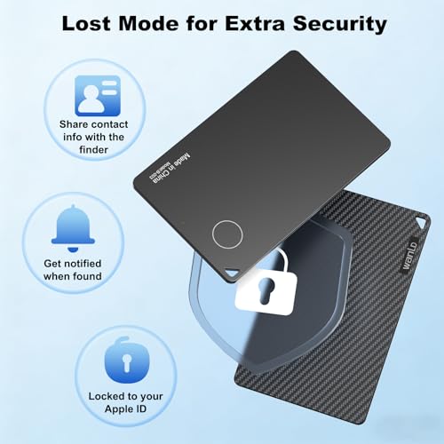 Wallet Tracker for Apple Find My, [Apple MFi Certified], iOS Only | 5+ Year Battery, Ultra-Slim Smart Card Tracker for Walle, Wallet Tracker Card forWallet, Passport, Luggage, Purse & Backpack