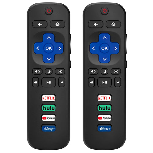 (2 Pack) Replacement Remote Control for Roku TV, for TCL Roku/Onn Roku TVs | for Hisense Roku/Sharp Roku/Element Roku/Westinghouse Roku/Philips Roku Smart TV (Not for Stick & Box) Ready Out of the Box