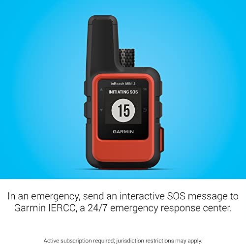 Garmin inReach® Mini 2, Satellite Communicator, Orange | SOS Satellite Communicator with Navigation, Two-Way Messaging Beyond Cell Service, 24/7 Garmin Response℠
