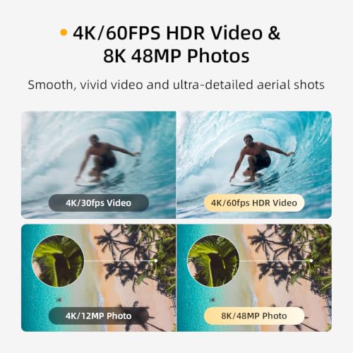 SKYROVER X1 Drone with Camera Combo with Screen Controller, 4K/60fps Video, 8K Photo, 360° Obstacle Avoidance, Under 249g, 9.32-Mi Transmission, AI Night Shot, 96-Min Flight Time with 3 Batteries