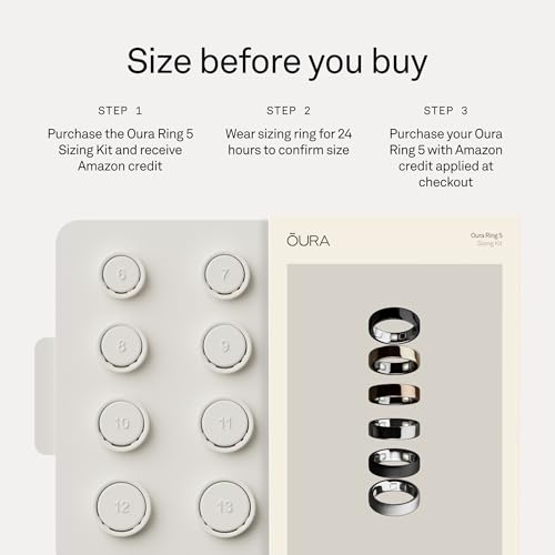 OURA Ring 5 Sizing Kit - Size Before You Buy | Unique Sizing, Not Standard Ring Sizing - Receive Amazon Credit for Oura Ring 5 Purchase