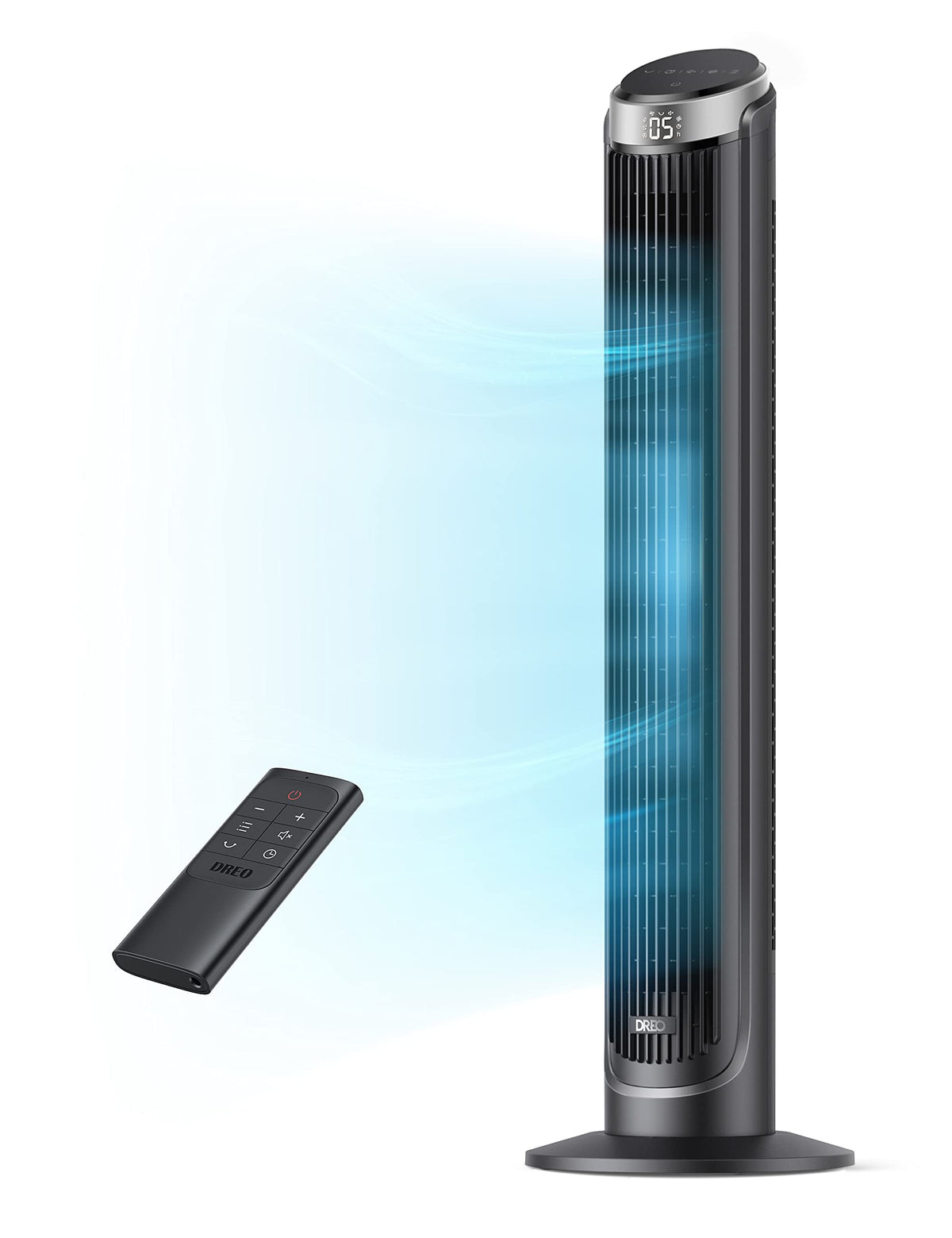 DREO Tower Fan for Bedroom, 90° Oscillating Fans that Blow Cold Air | 26 ft/s Powerful Airflow, 28dB Quiet Fan, 5 Speeds, 4 Cooling Modes, 12H Timer, 40" Standing Floor Fan for Home Office