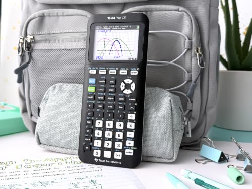 Texas Instruments TI-84 Plus CE Color Graphing Calculator, Black | Computer version included, USB charging, Full color, Faster than TI-84 Plus