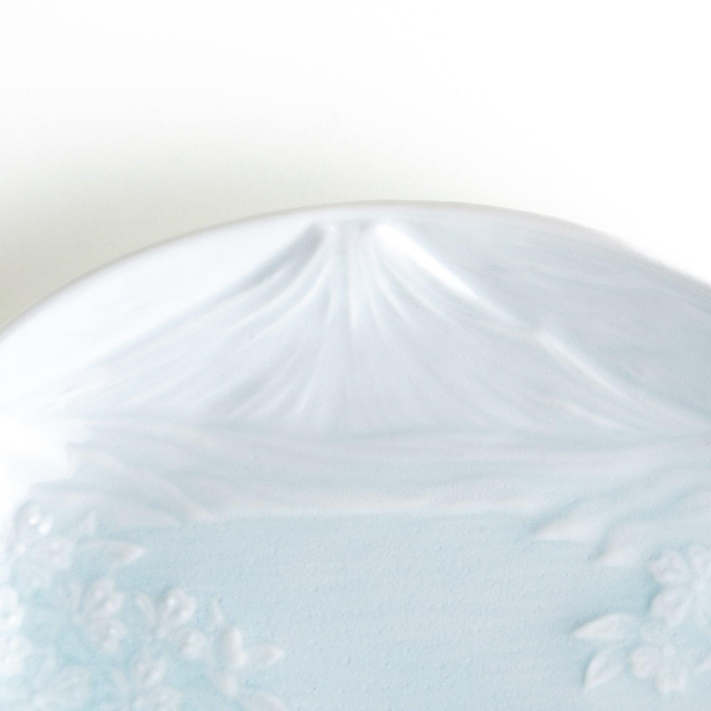 Celadon Mount Fuji Cherry Blossom Dessert Plate