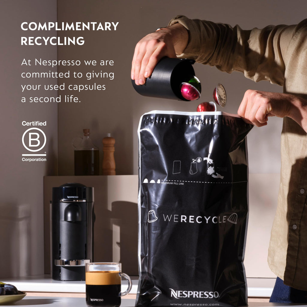 Nespresso Vertuo, Double Espresso Dolce, Mild Roast, 30-Count Espresso Pods | Mild-Roast Coffee Capsules, Malted cereal and subtle fruit notes