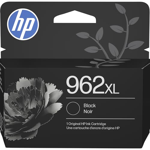 HP 962XL Black High-Yield Ink Cartridge | Works with OfficeJet 9010, Pro 9010, 9020 | Eligible for Instant Ink | 3JA03AN