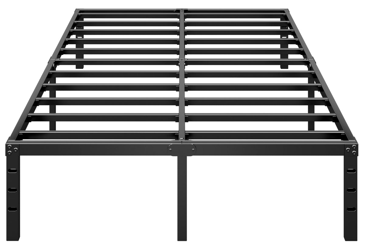HLIPHA Metal Platform Bed Frame 14 Inch Tall,No Box Spring Needed,Full Size Bed with Heavy Duty Strong Support Slats,Easy to Assemble,Black