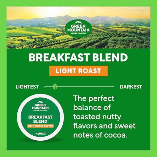 Green Mountain Coffee Roasters Breakfast Blend Single-Serve Keurig K-Cup Pods, Light Roast Coffee, 96 Count