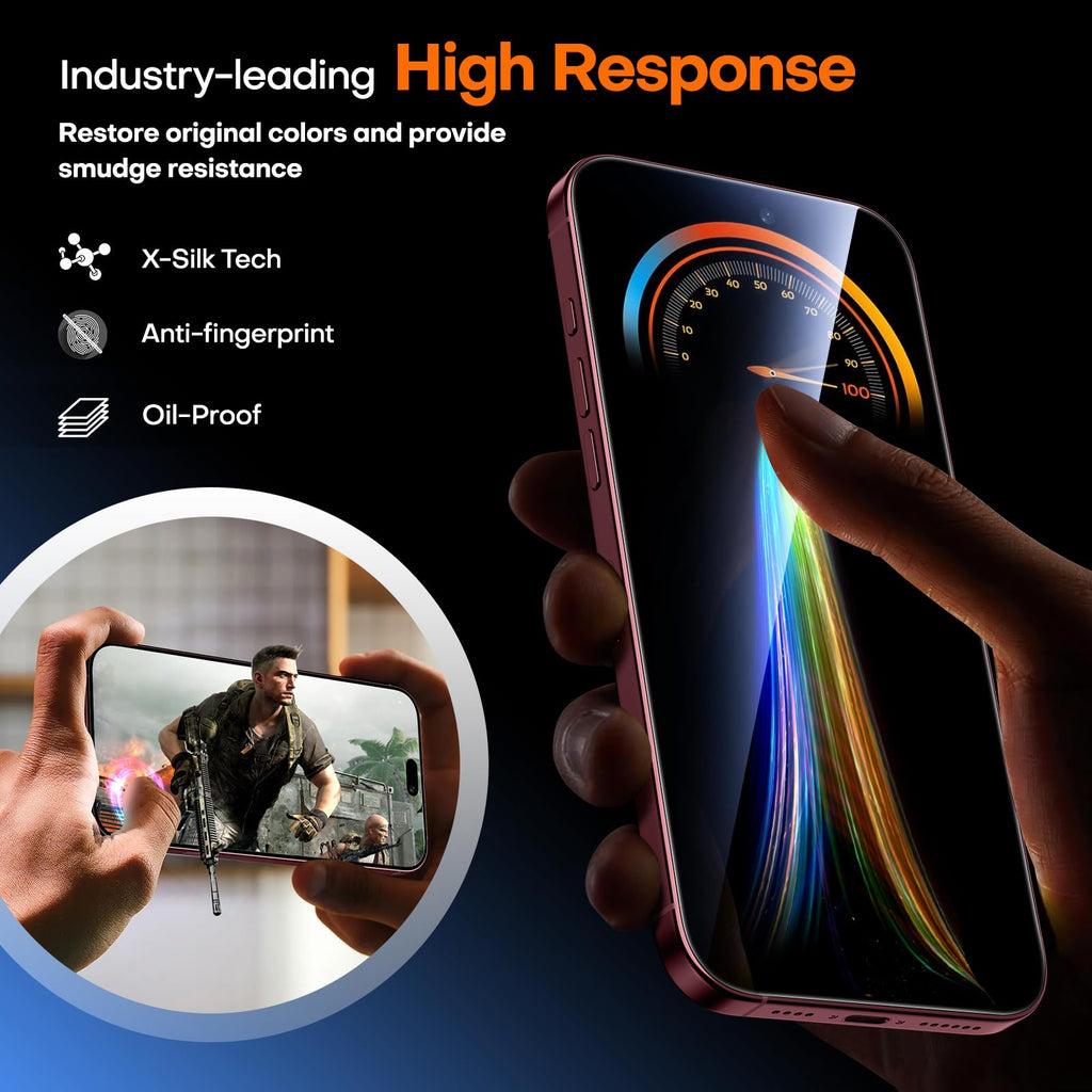 TAURI 2 Pack for iPhone 18 Pro Screen Protector, 1-Step Install | Auto Dust Removal, Full Coverage, Anti-Scratch Bubble-Free, (Ultra HD) Military-Grade 9H+ Tempered Glass for iPhone 18 Pro