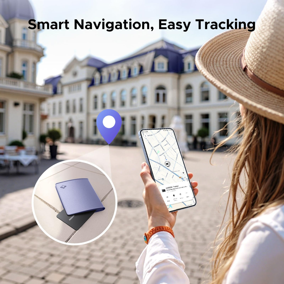 UGREEN FineTrack Slim S (Samsung Only) Wallet Tracker Card, | 1-Year Rechargeable Bluetooth Tracker Card Finder Work with Samsung SmartThings APP for Galaxy S25/S24 Ultra -1.7mm