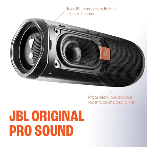 JBL FLIP 5, Waterproof Portable Bluetooth Speaker, Black, Small | Sounds better than ever, Bring the party anywhere, Make a splash with IPX7 waterproof design, A rainbow of colours