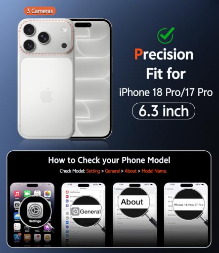 FNTCASE for iPhone 18 Pro Case/17 Pro Case Clear with Screen Protector | Anti Yellowing, Compatible with Magsafe, Magnetic, Rugged Shockproof Protective, Transparent Cell Phone Cover
