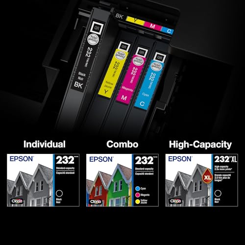 Epson 232 Genuine Standard Capacity Black Ink Cartridge T232120 | Works With XP-4200 XP-4205 WF-2930 WF-2950 Printers