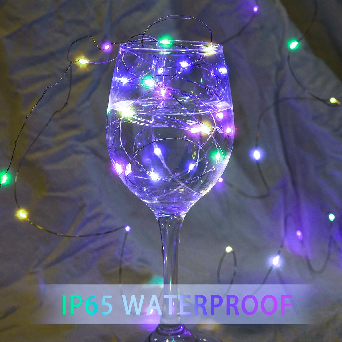 chzk 8 Pack Fairy Lights 7Ft 20 LED Twinkle String Lights 3 Modes Battery Operated Waterproof Firefly Starry for Mason Jar Party Wedding Easter Valentines Day Table Centerpieces,Rainbow-Pastel