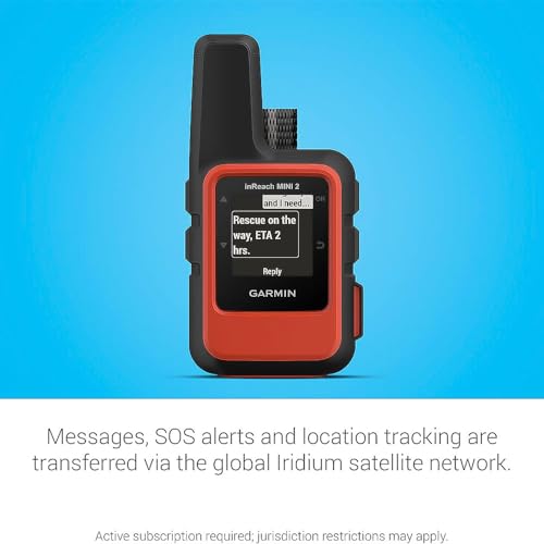 Garmin inReach® Mini 2, Satellite Communicator, Orange | SOS Satellite Communicator with Navigation, Two-Way Messaging Beyond Cell Service, 24/7 Garmin Response℠