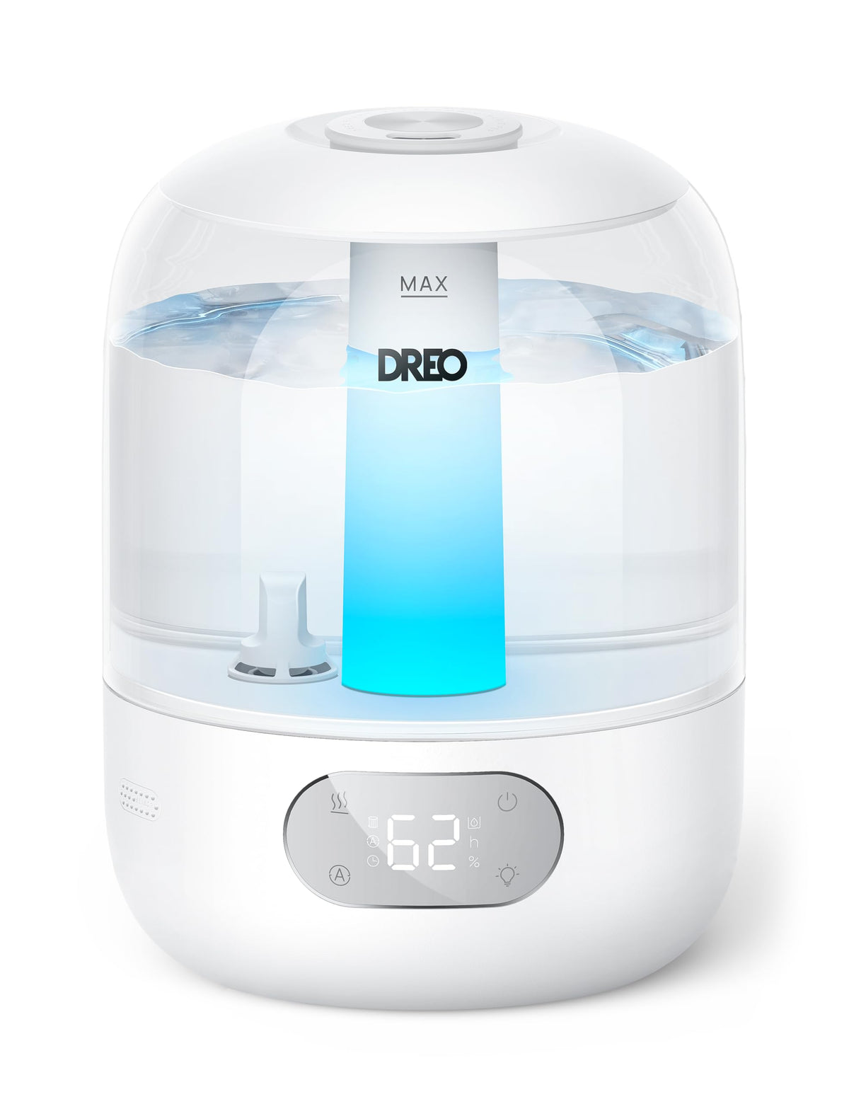 DREO 3L Humidifiers for Bedroom, 30H Runtime, 26 dB Quiet, New Edition | Easy to Refill & Clean, Precise Humidity Control, Night light, Cool Mist Air Humidifier for Large Room, Baby Nursery