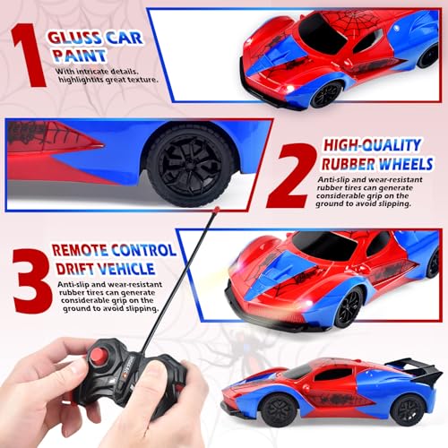 Tuko Remote Control Car Toys, RC Toys for 3+ Years Old Boy and Girl Gift (Spider)