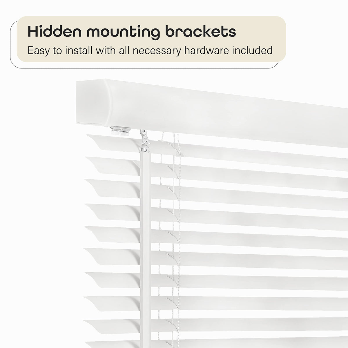 Cordless Light Filtering Mini Blind, 27 x 64 in, Pearl White | Cordless Lift and Light-Filtering Control: Slat-Based Blind Construction with Adjustable Light Control.