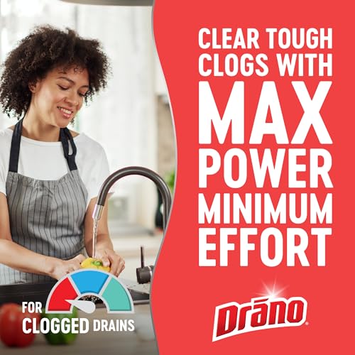 Drano Max Gel Drain Clog Remover & Cleaner, Safe for All Pipes, 80oz 2-Pack