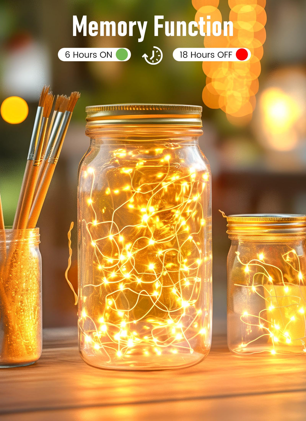 Minetom Twinkle Fairy Lights Plug in, 33ft 100 LEDs USB String Lights | with Remote and Timer, Waterproof 8 Modes for Bedroom Indoor Wreath DIY Wedding Holiday Christmas Decorations, Warm White
