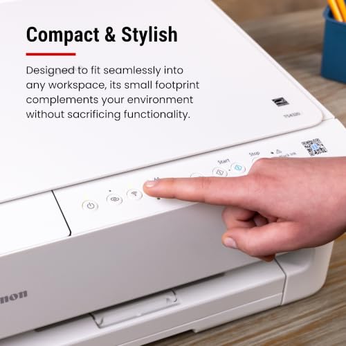 Canon PIXMA TS4320 – Wireless Color Inkjet Printer with Print, Copy, Scan | Cost Efficient Multi-Function Photo Printer, Copier, Scanner for Home Use, Compact Design, Easy Setup