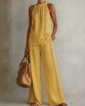 Hollow Out Halter Two-Piece Sets