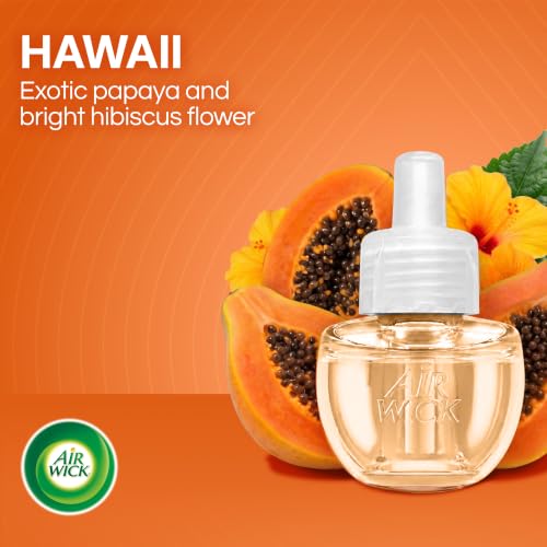 Air Wick Plug-In Scented Oil Refills, Hawaii with Essential Oils, 10 Count