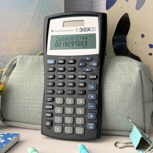 TI-30XIIS Scientific Calculator Texas Instruments, Black | Two-line calculator; Statistics and Advanced Scientific Functions