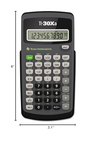 Texas Instruments TI-30Xa Scientific Calculator | Basic, battery-operated; One-line display for general Math and Science