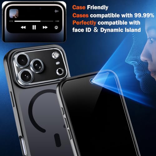 Ferilinso Privacy Screen Protector for iPhone 18 Pro Max, Tempered Glass | 3 Pack, 9H Hardness, Military-Grade Shatterproof, Case Friendly, Easy Installation Bubble Free, with Camera Lens Protectors