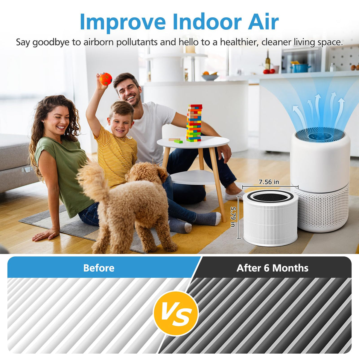 Core 300 Replacement Filter for LEVOIT Core 300-P Core 300S-P Air Purifier | Compatible with LEVOIT Core 300 Core 300-P Core 300S Core 300S-P Air Purifier, Core 300-RF, 2 Pack