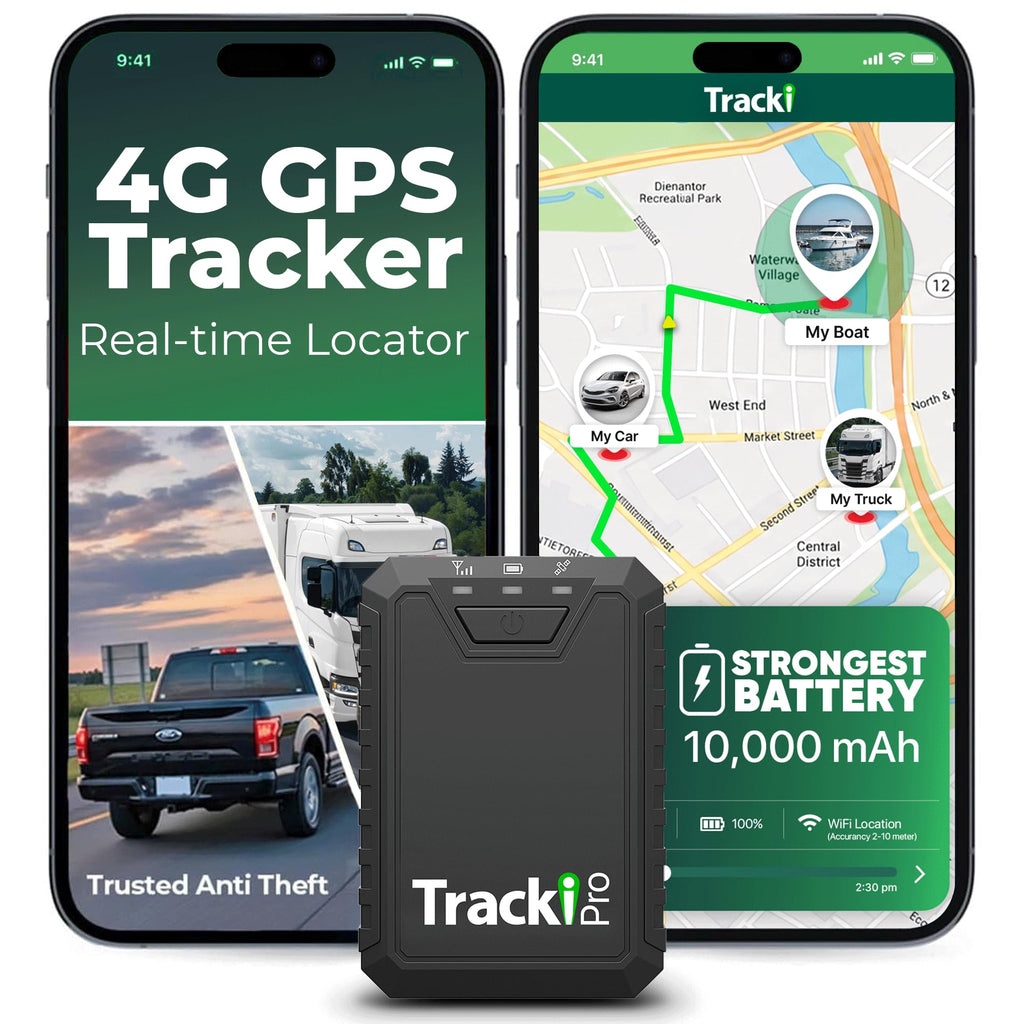 Tracki Pro GPS Tracker for Vehicles, 4G LTE, Long Battery Life | Magnetic, Assets & Car Real-Time Tracking, Subscription Required, Cancel Anytime, Hidden